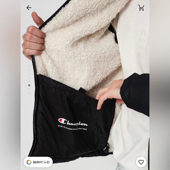 NWT Champion Heavy Puffer Teddy Lined Padded Coach Jacket high thermal resistant - Picture 7 of 8